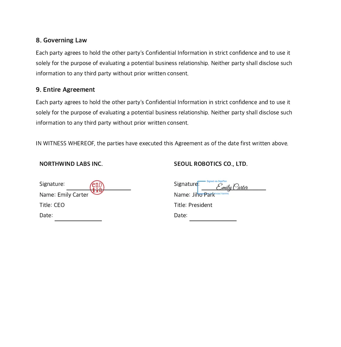 Certificate of Completion